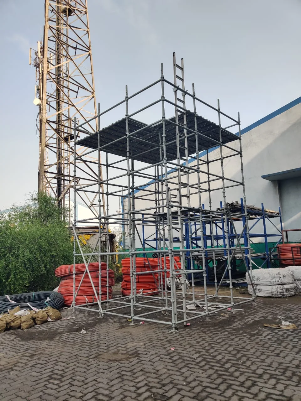 Adani Mundra Cuplock Scaffolding MS Cuplock Scaffolding project in Mundra, Gujarat